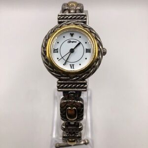 Brighton Nantucket Women’s Watch (New Battery) Gold & Silver Tones Heart @ 12:00